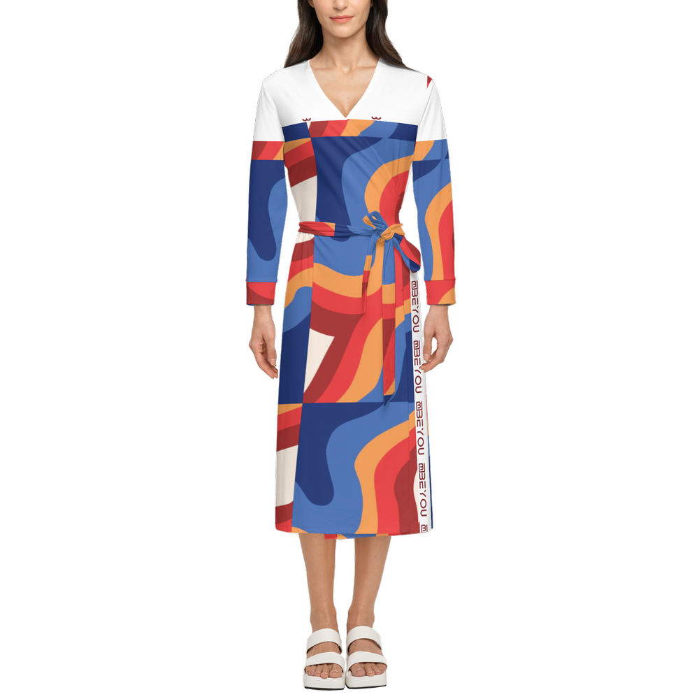 Be-Lux Women’s Recycled Prism Wrap Dress