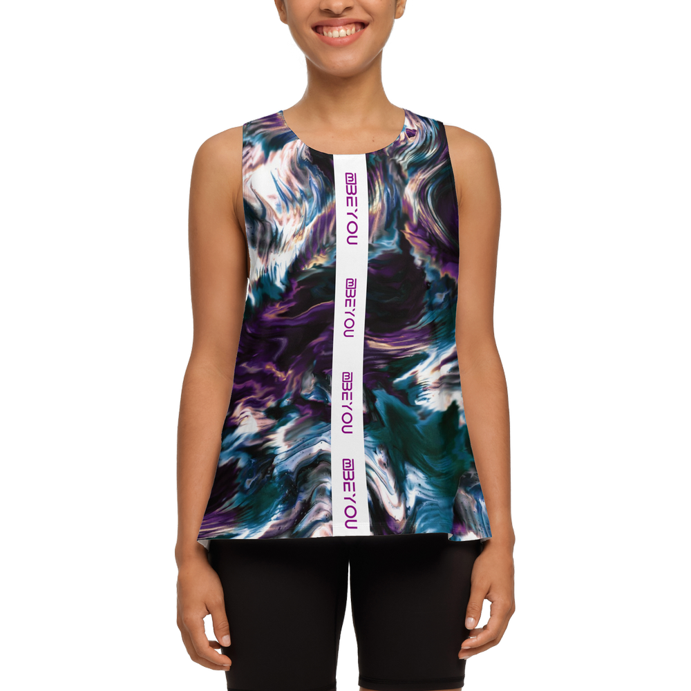 Be-Artsy Women's Recycled Cross Back Prism Tank Top
