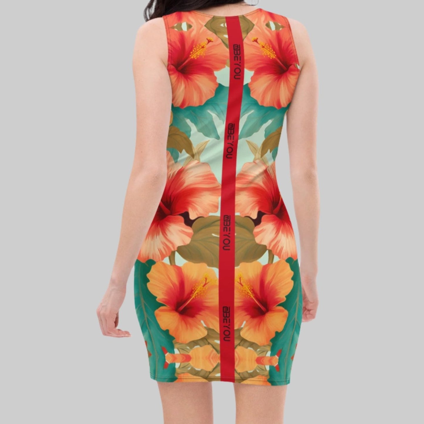 Be-Floral Women's Recycled Orange Tank Dress