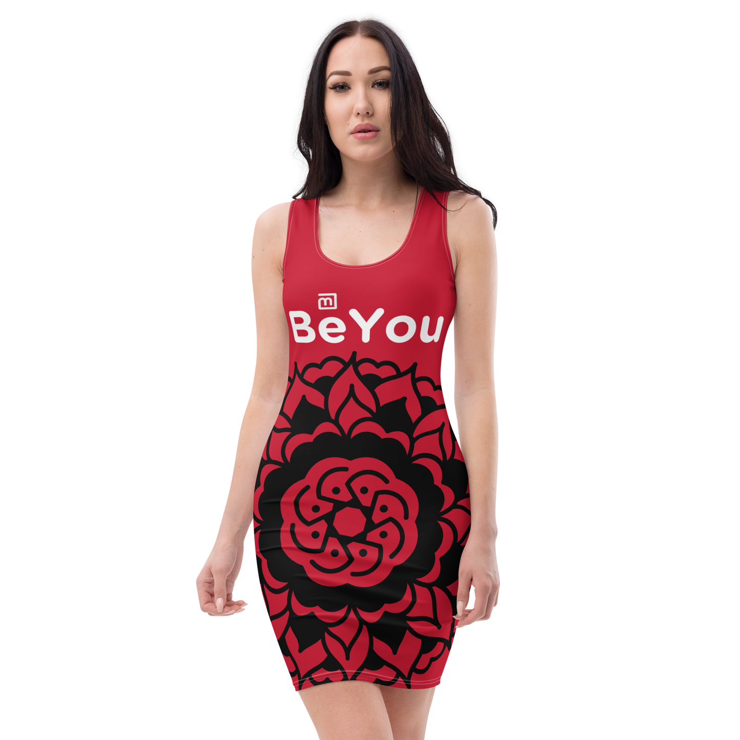Red Sportswear Performance Bodycon Dress
