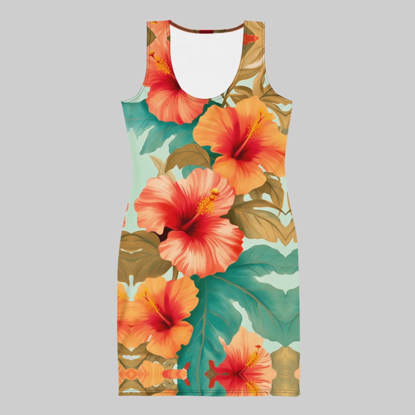 Be-Floral Women's Recycled Orange Tank Dress