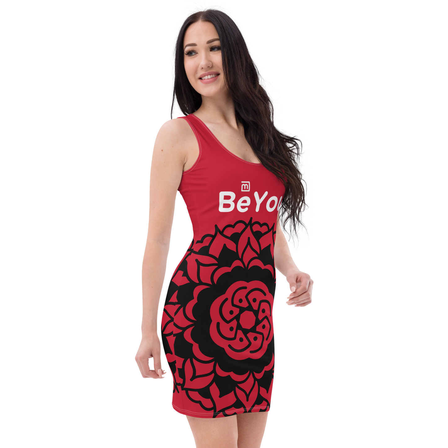 Red Sportswear Performance Bodycon Dress
