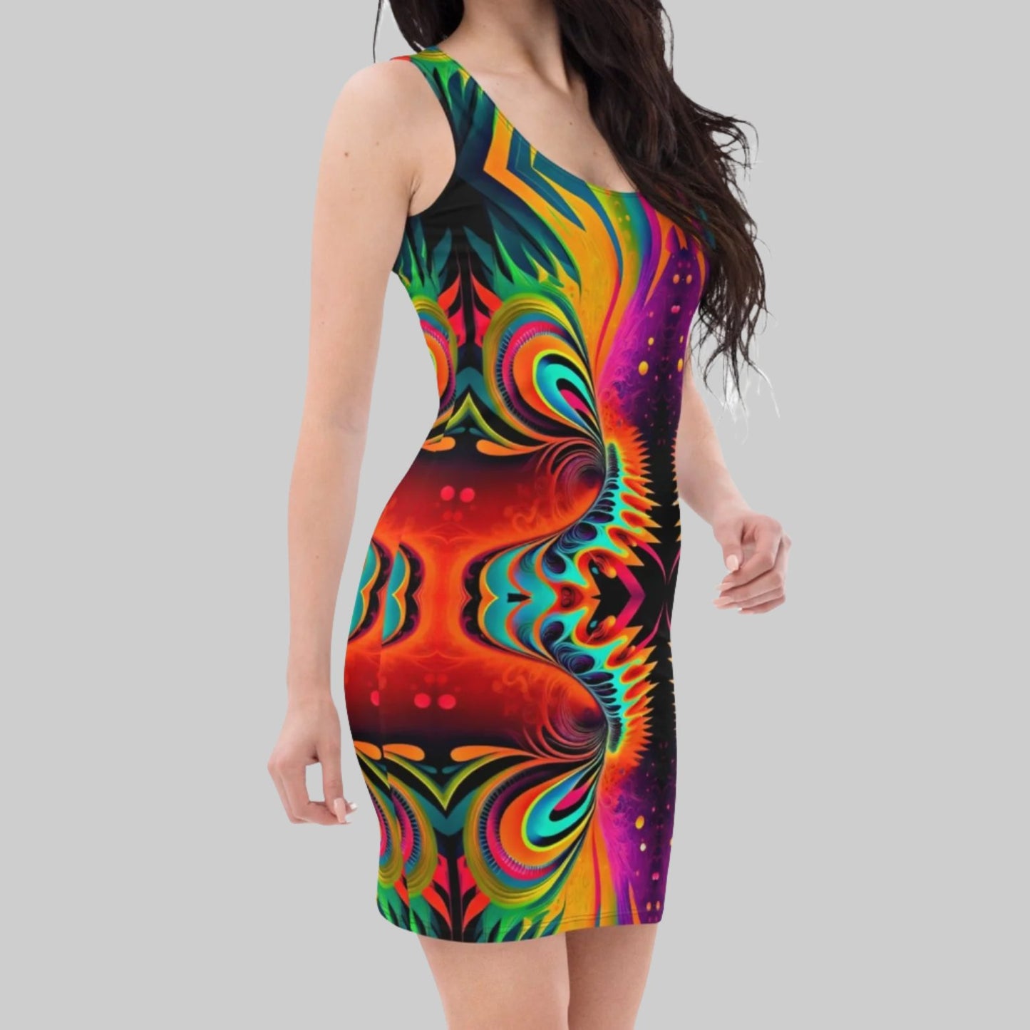 Be-Tribal Women's Recycled Rainbow Tank Dress