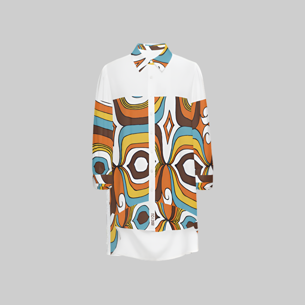 Master-Me Women's Recycled High Low Prism Blouse