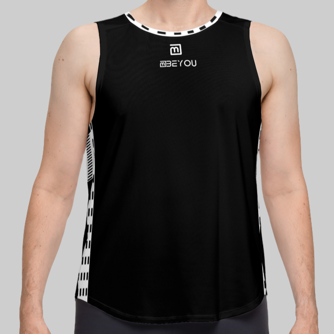 Be-Retro Recycled Men’s Black Tank Top