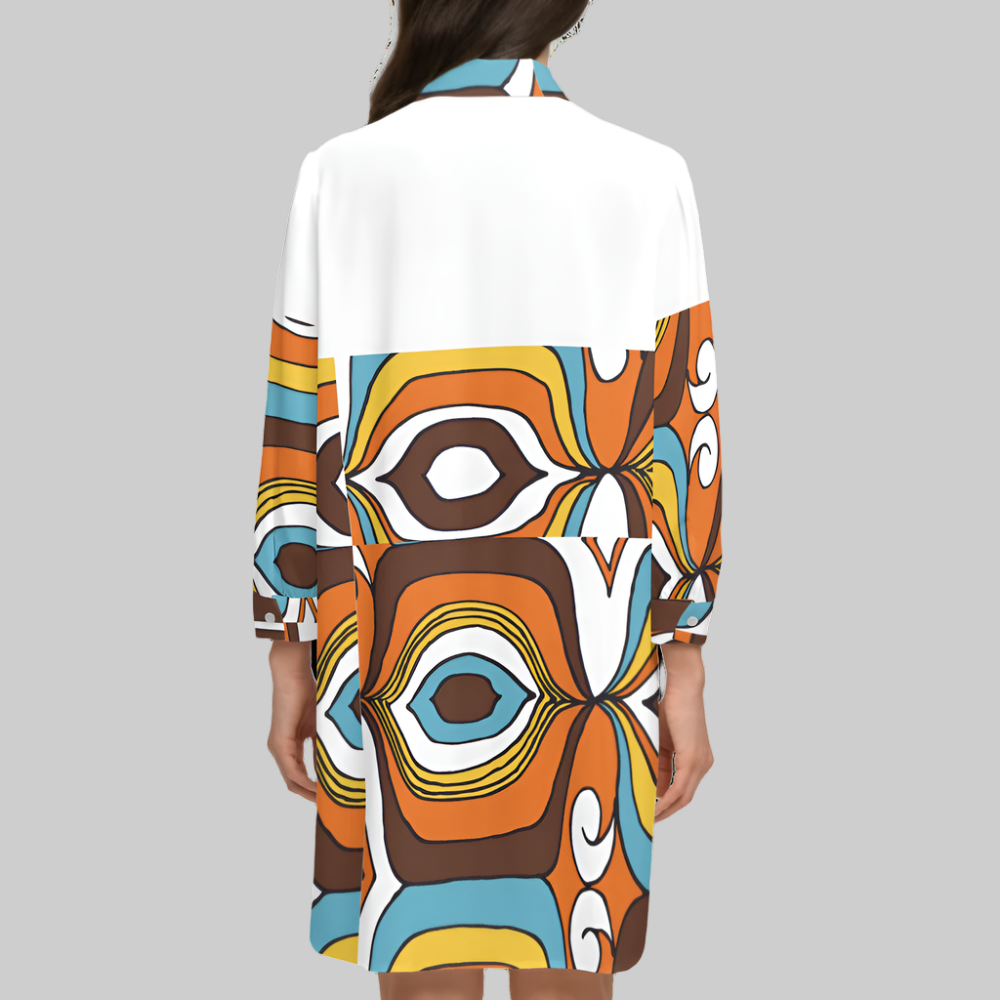Master-Me Women's Recycled High Low Prism Blouse