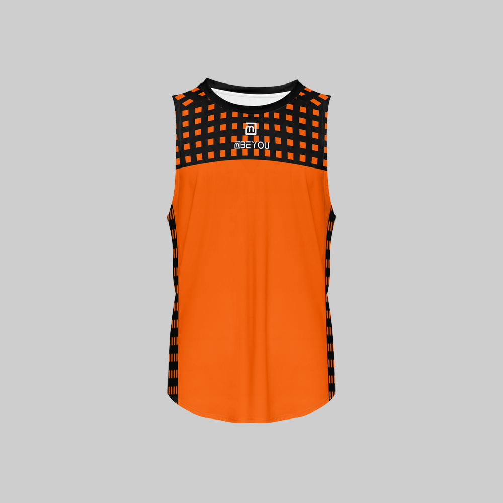 Be-Retro Recycled Men’s Burnt Orange Tank Top