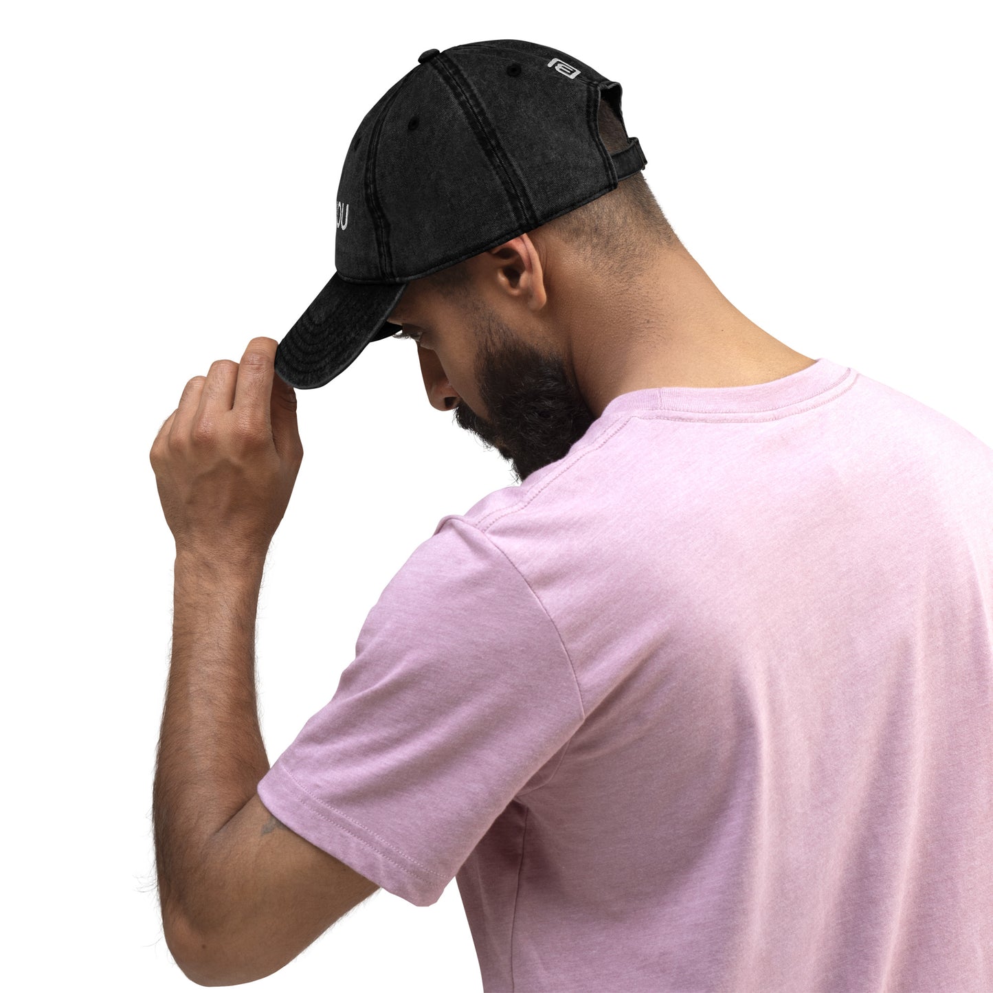 Vintage Denim Washed 3D Puff BeYou Unisex Cap