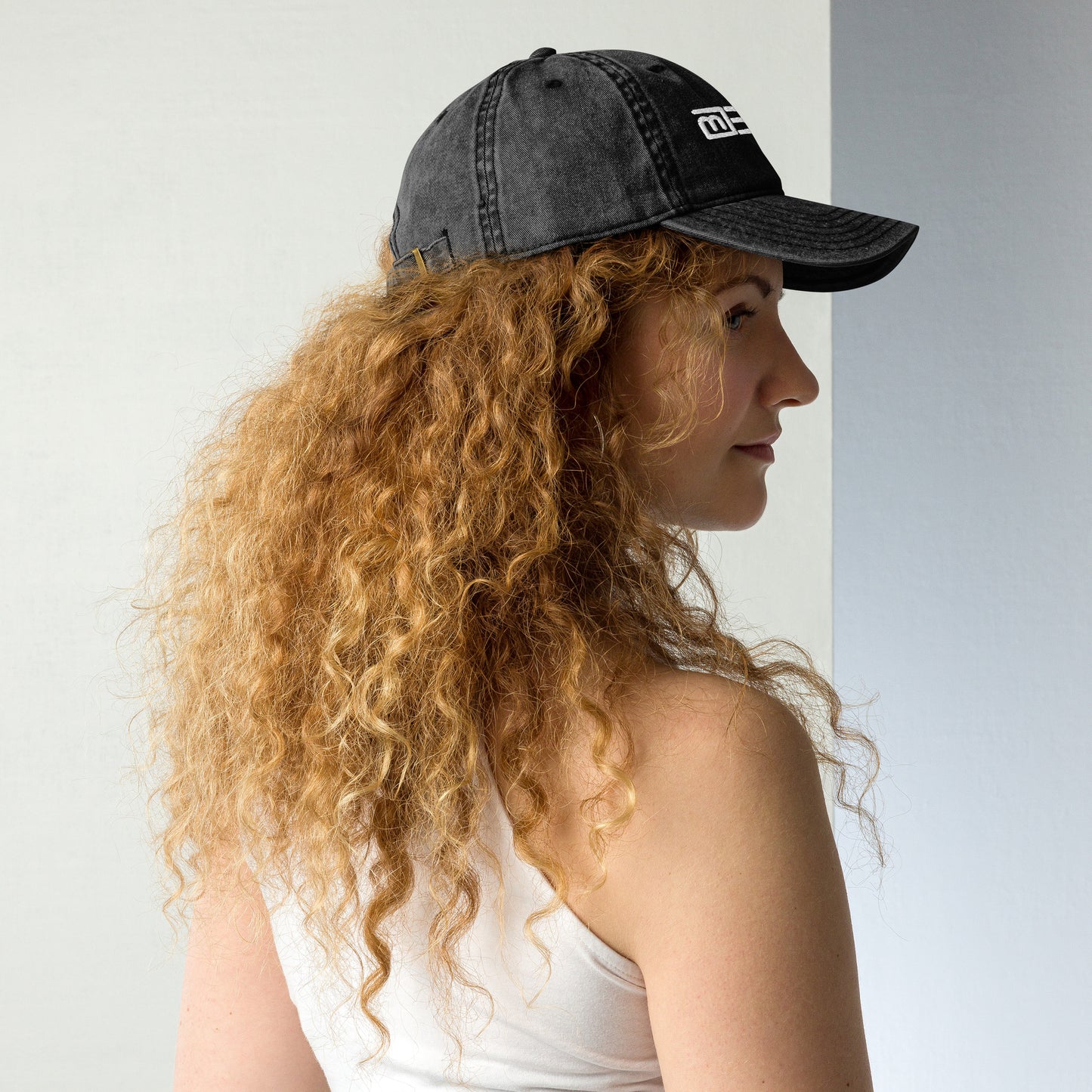 Vintage Denim Washed 3D Puff BeYou Unisex Cap