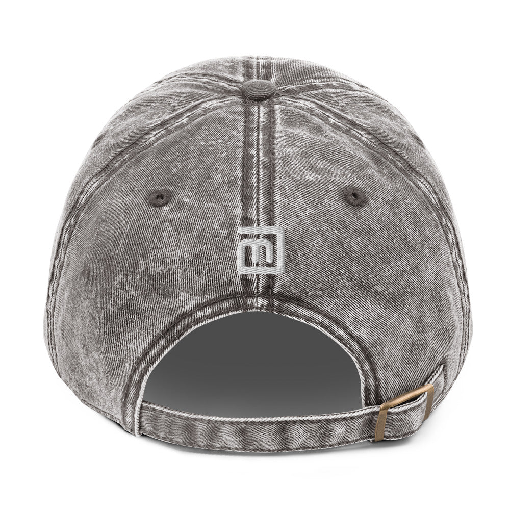Vintage Denim Washed 3D Puff BeYou Unisex Cap