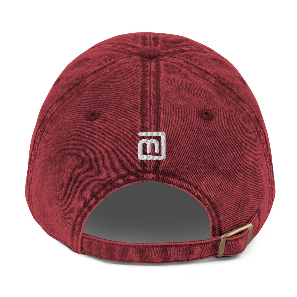 Vintage Denim Washed 3D Puff BeYou Unisex Cap