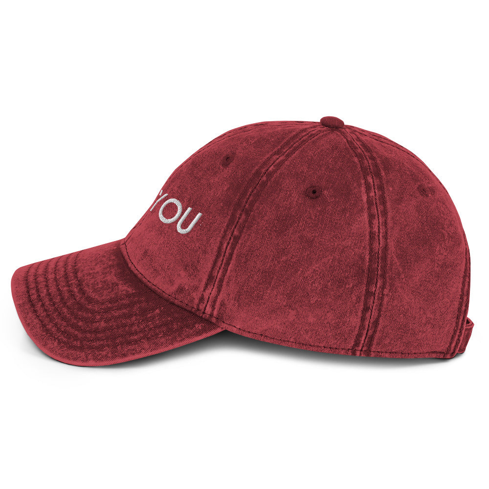 Vintage Denim Washed 3D Puff BeYou Unisex Cap
