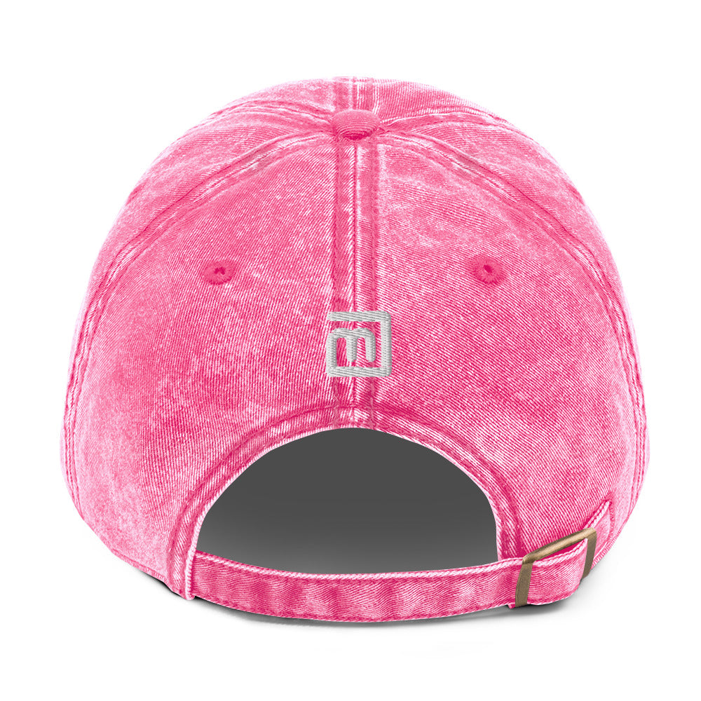 Vintage Denim Washed 3D Puff BeYou Unisex Cap