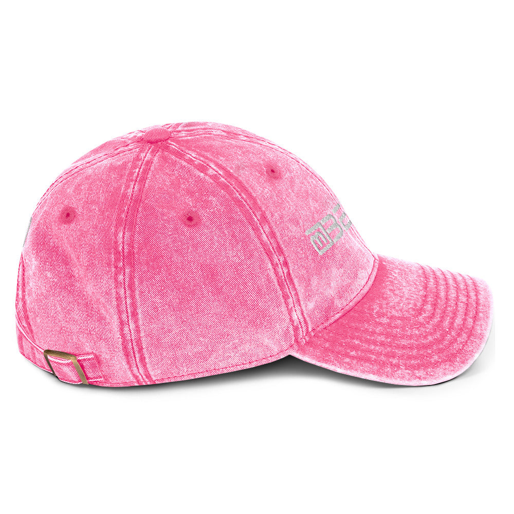 Vintage Denim Washed 3D Puff BeYou Unisex Cap