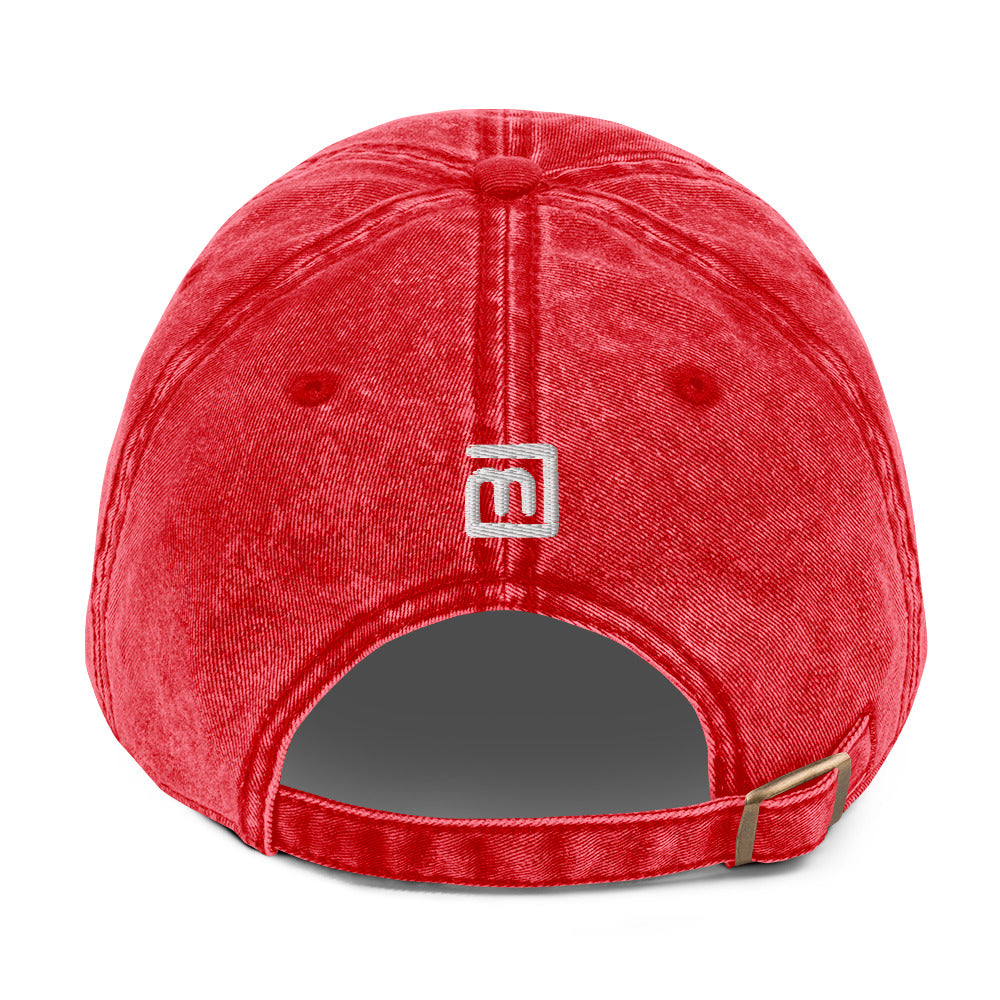 Vintage Denim Washed 3D Puff BeYou Unisex Cap