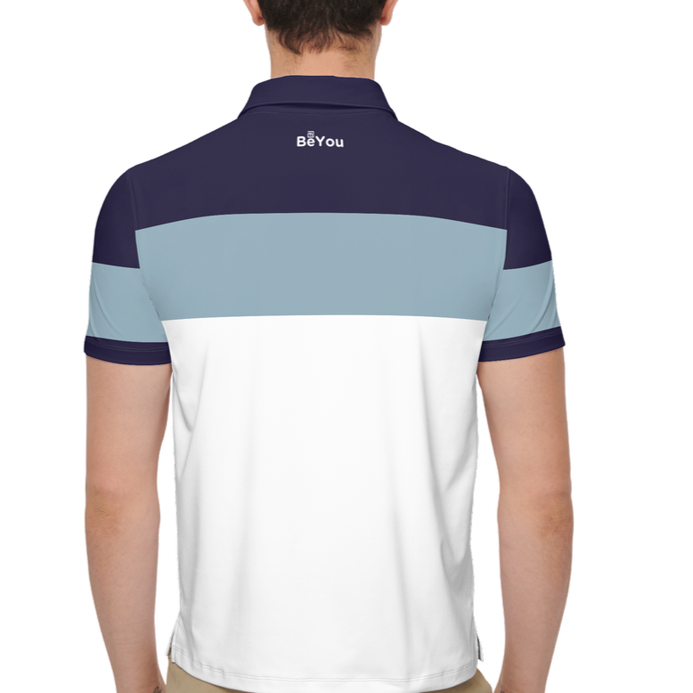 Beaming Blue Men’s Slim Fit Short-Sleeve Sustainable Polo Shirt