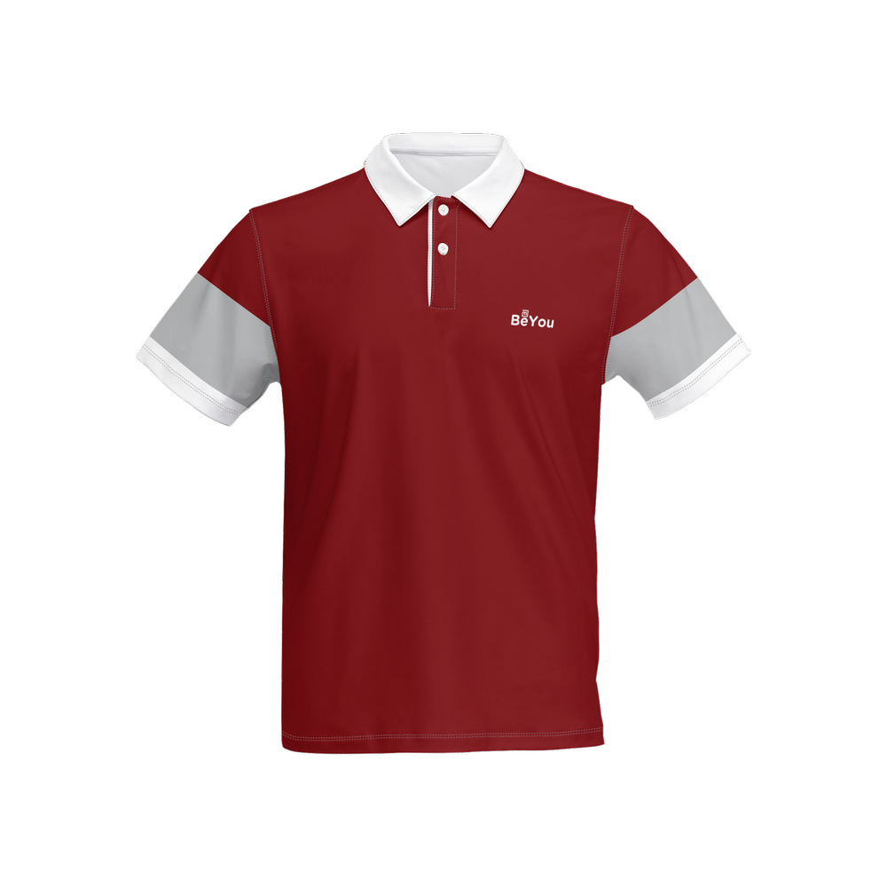 Burgundy Mix Men’s Slim Fit Short-Sleeve Sustainable Polo Shirt