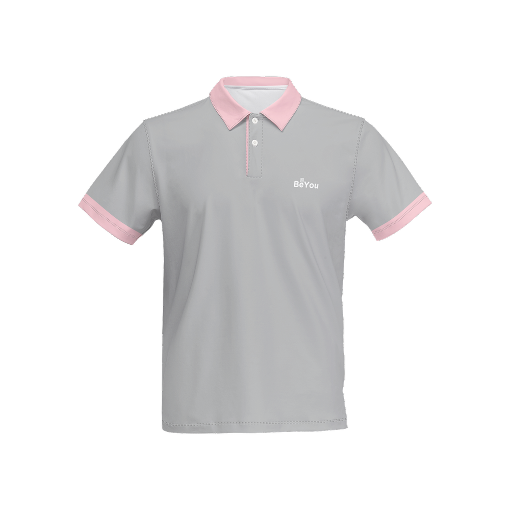 Pink Men’s Slim Fit Short-Sleeve Sustainable Polo Shirt