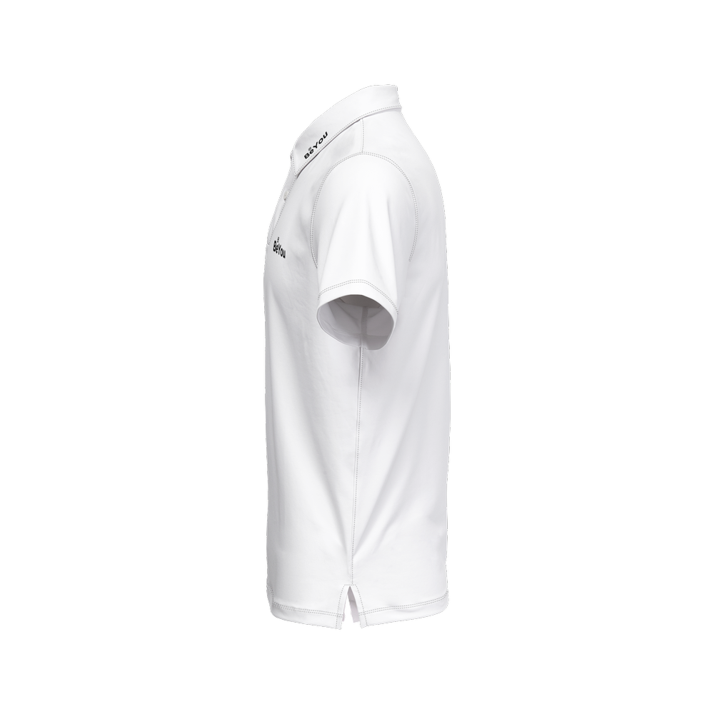 White Men’s Slim-Fit Short-Sleeve Sustainable Polo Shirt