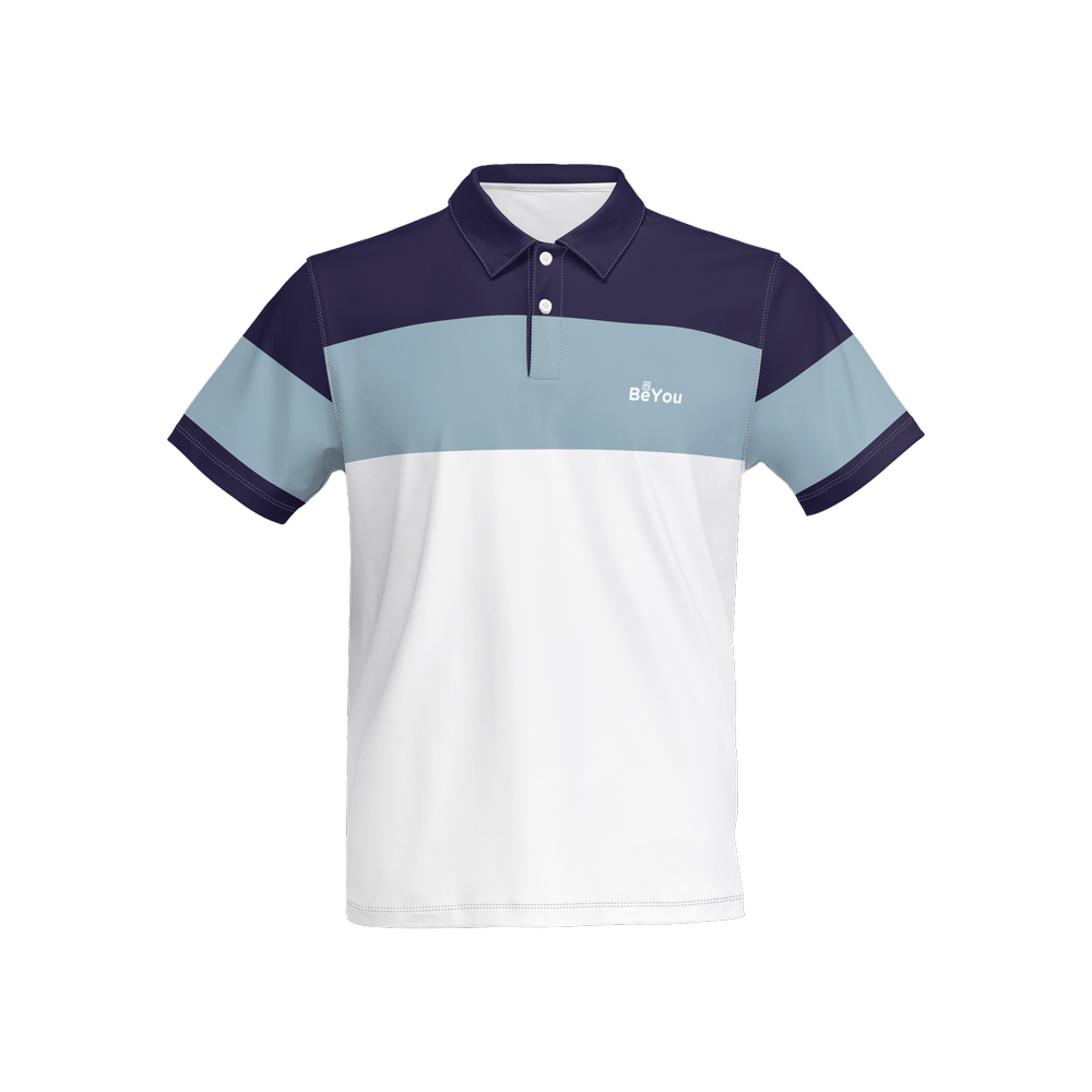 Beaming Blue Men’s Slim Fit Short-Sleeve Sustainable Polo Shirt