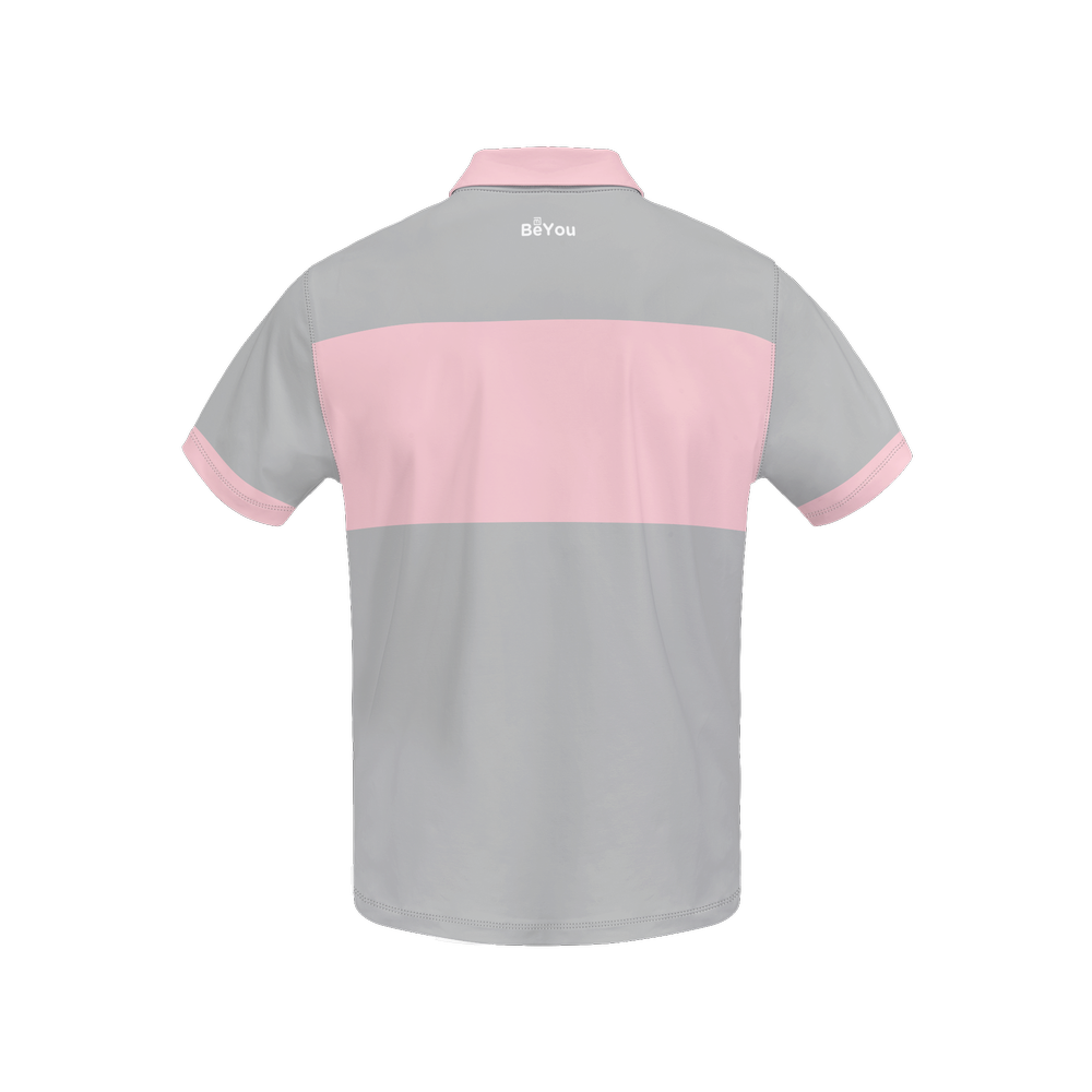 Pink Men’s Slim Fit Short-Sleeve Sustainable Polo Shirt