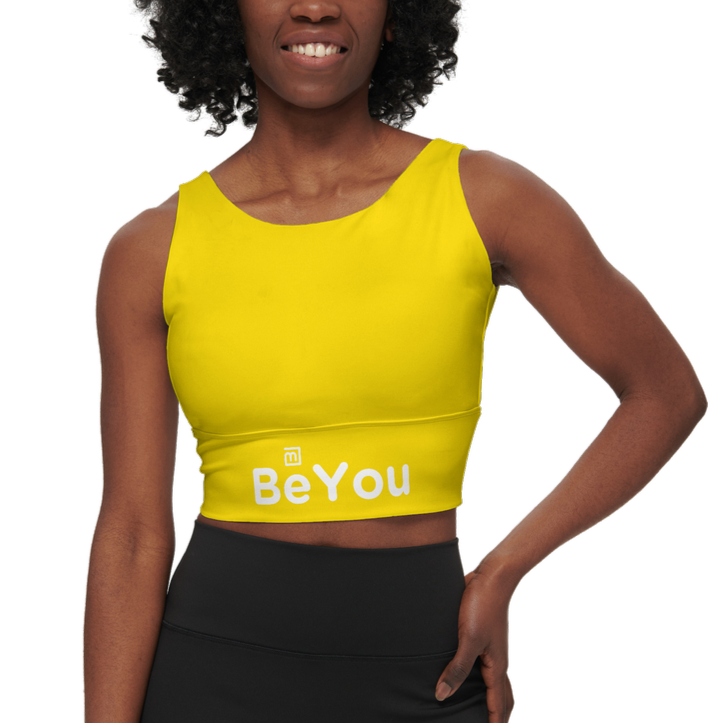 Yellow Sustainable Sports BeYou Bra – BeYou Multiwear Designs LLC