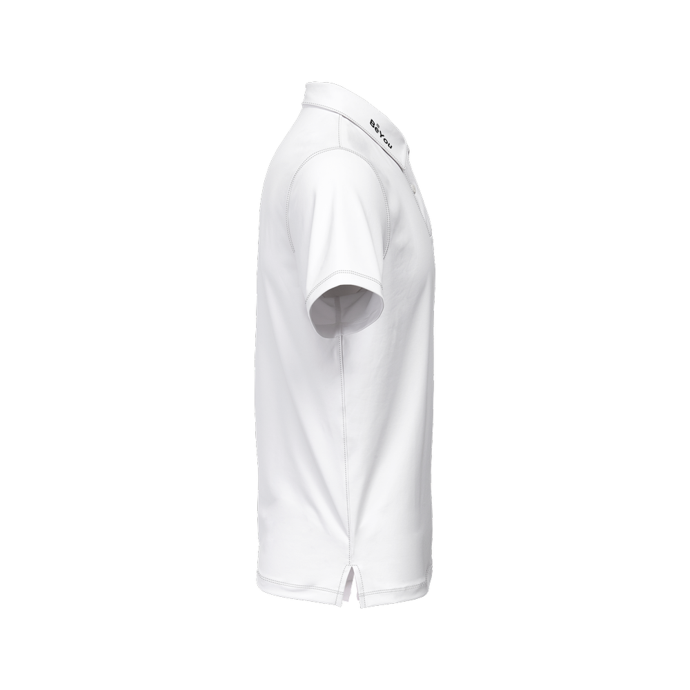 White Men’s Slim-Fit Short-Sleeve Sustainable Polo Shirt