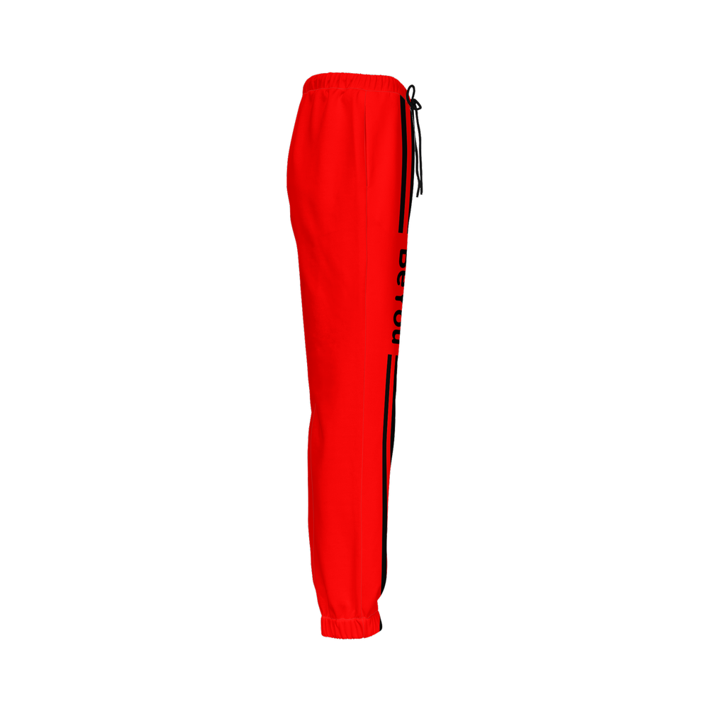 Red Casual Fit Jogging Sustainable Pants