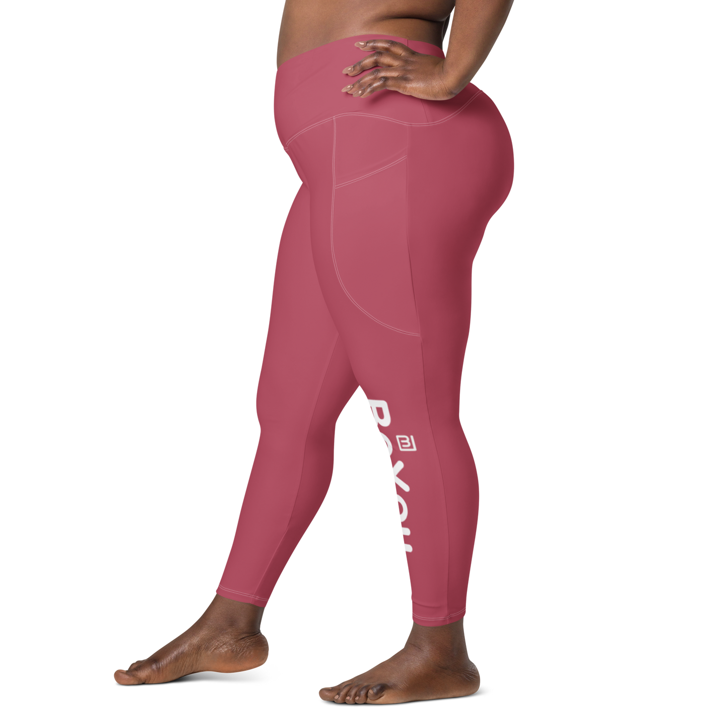 Hippie Pink Crossover Leggings with Pockets