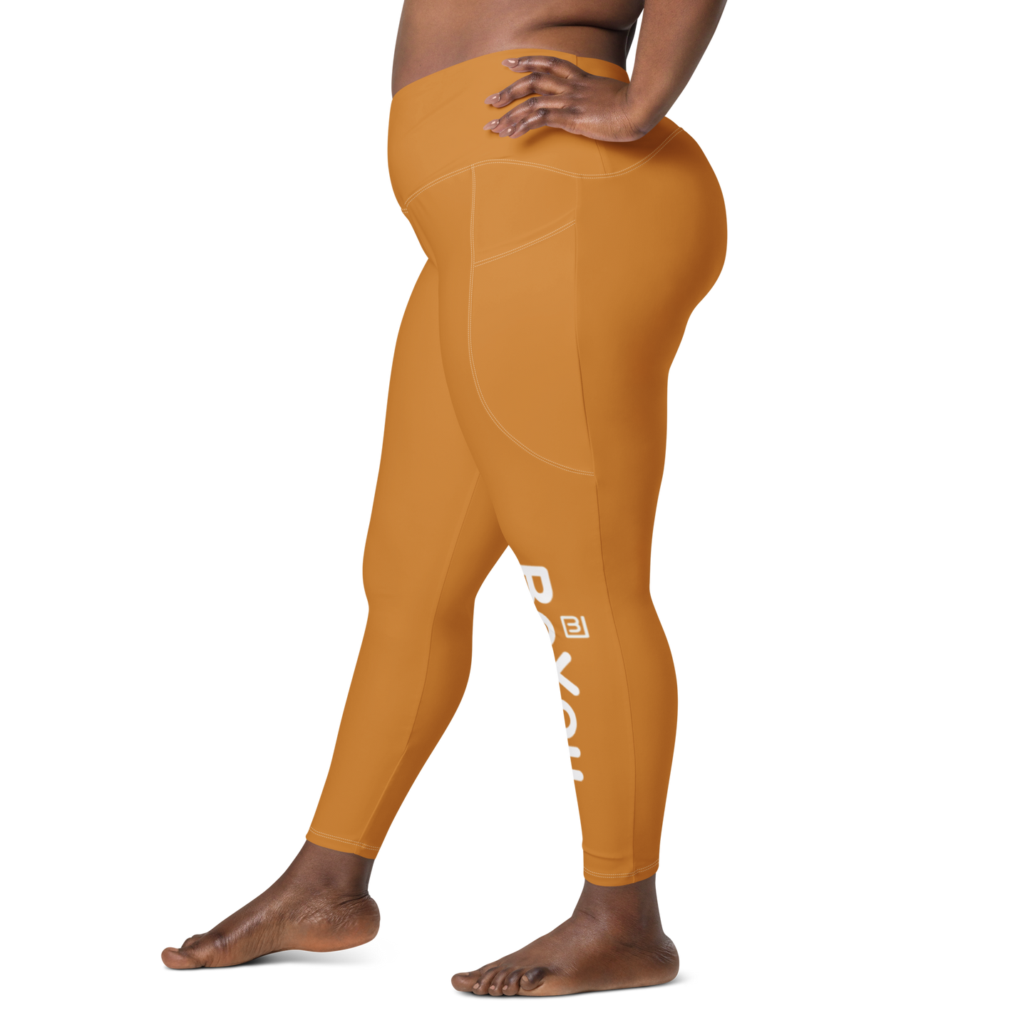 Bronze Crossover Leggings with Pockets