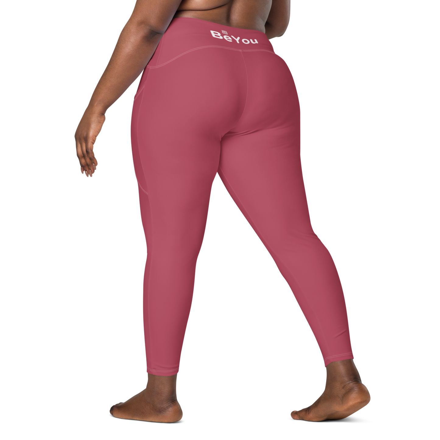 Hippie Pink Crossover Leggings with Pockets