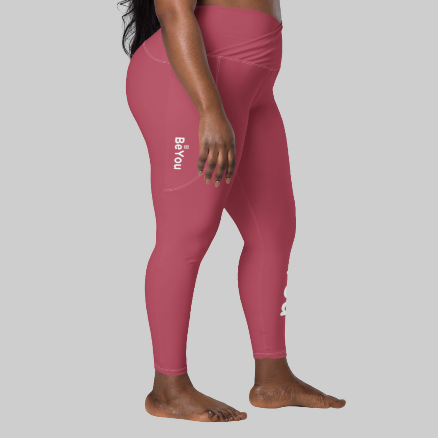 Hippie Pink Crossover Leggings with Pockets