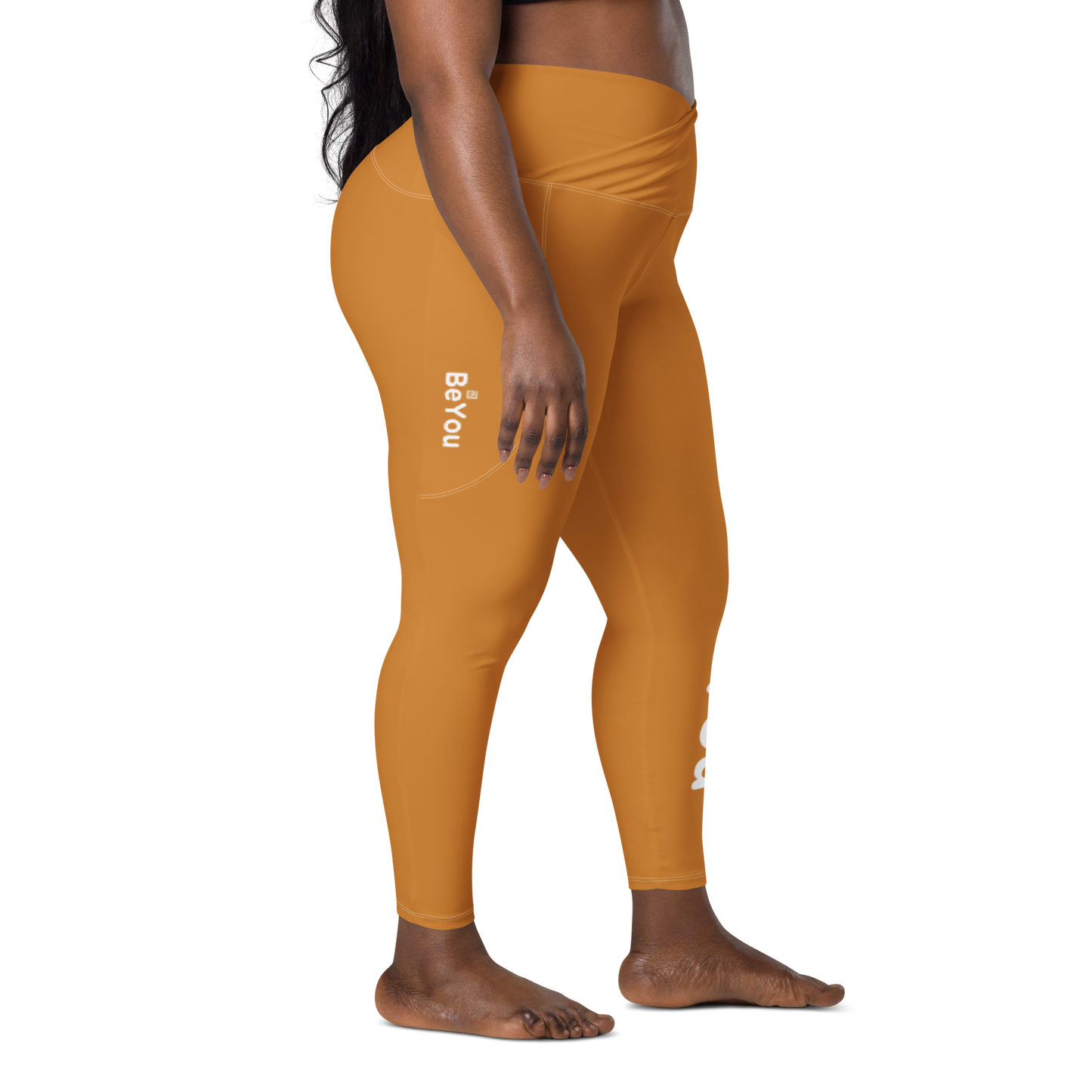 Bronze Crossover Leggings with Pockets