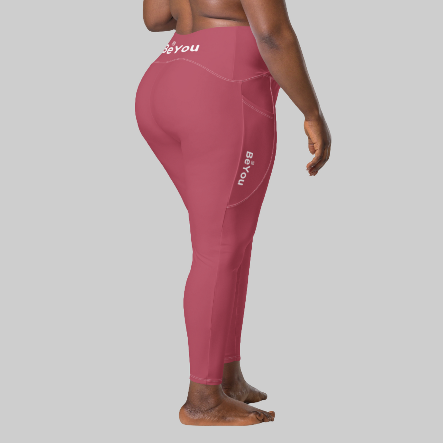 Hippie Pink Crossover Leggings with Pockets
