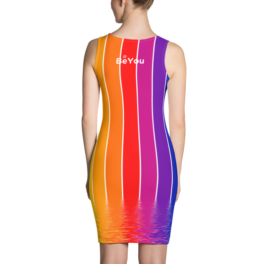 Rainbow Water LGBQT+ Sportswear Performance Bodycon Dress