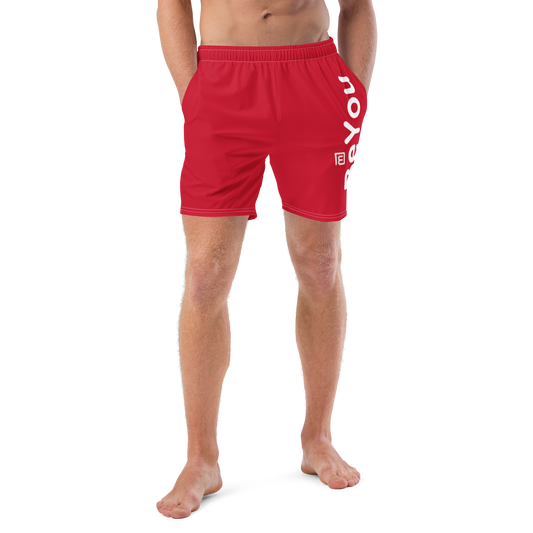 Red Recycled Swim Trunks
