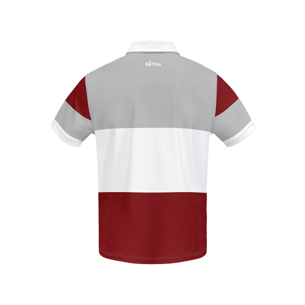 Burgundy Mix Men’s Slim Fit Short-Sleeve Sustainable Polo Shirt