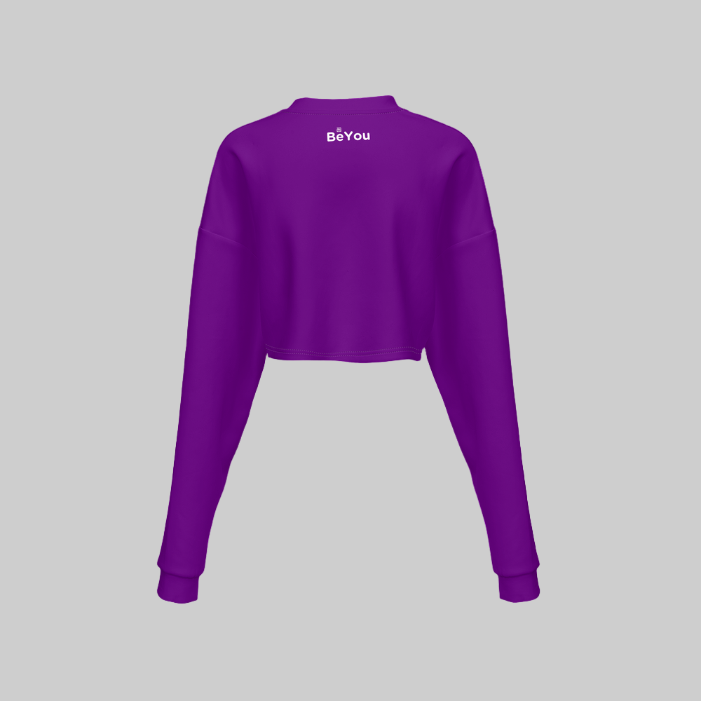 Cropped Women's Recycled Purple Sweatshirt