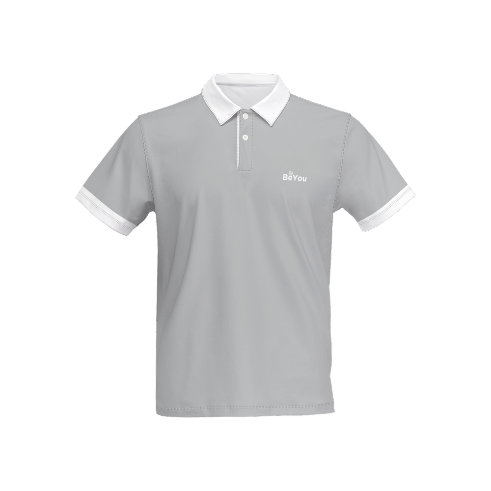 Grey Men’s Slim Fit Short-Sleeve Sustainable Polo Shirt