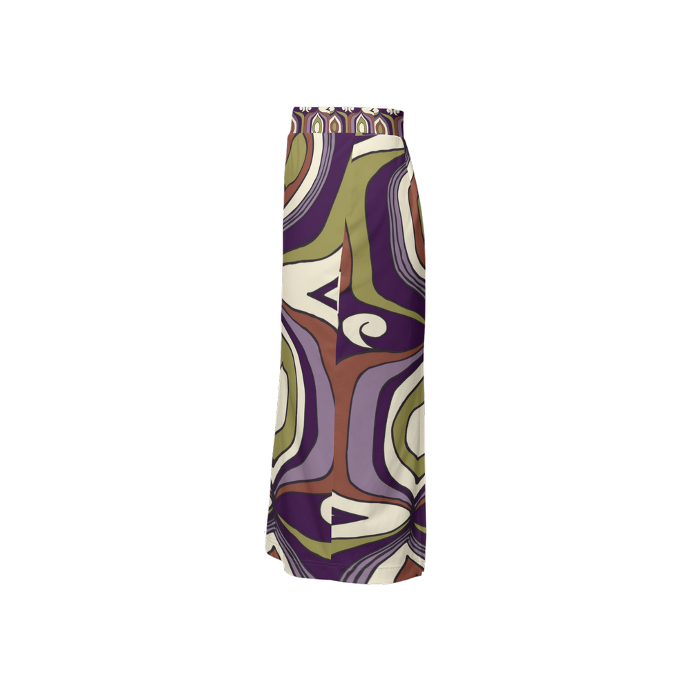 Purple Fusion Women’s Back Split Sustainable Pencil Skirt Knit
