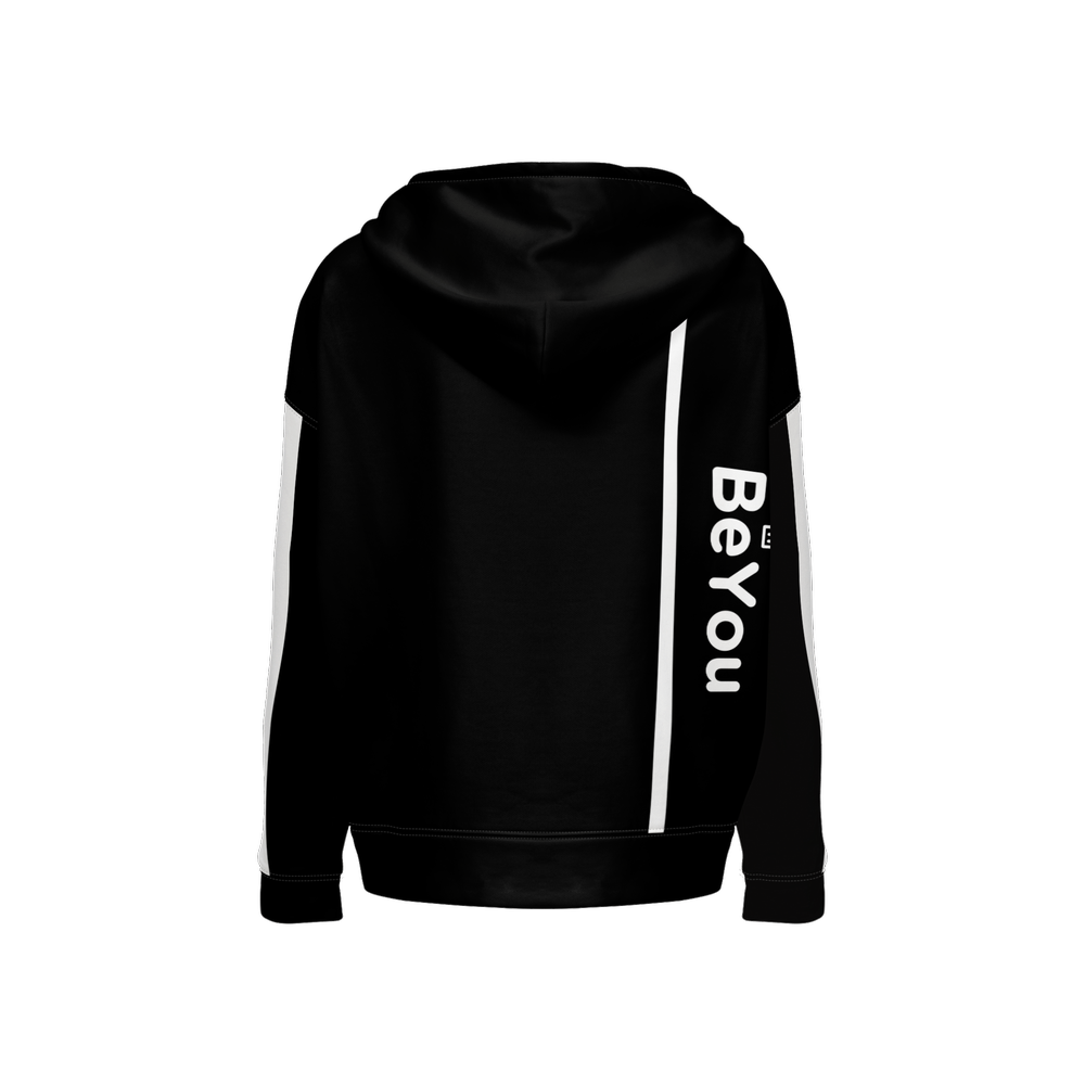Retro Color Mix Black Relaxed Sustainable Fit Hoodie