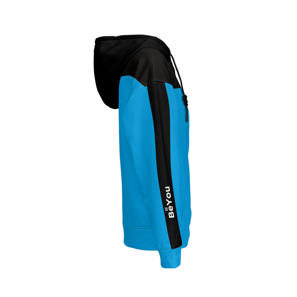 Aqua Blue Casual Performance Relaxed Fit Sustainable Hoodie