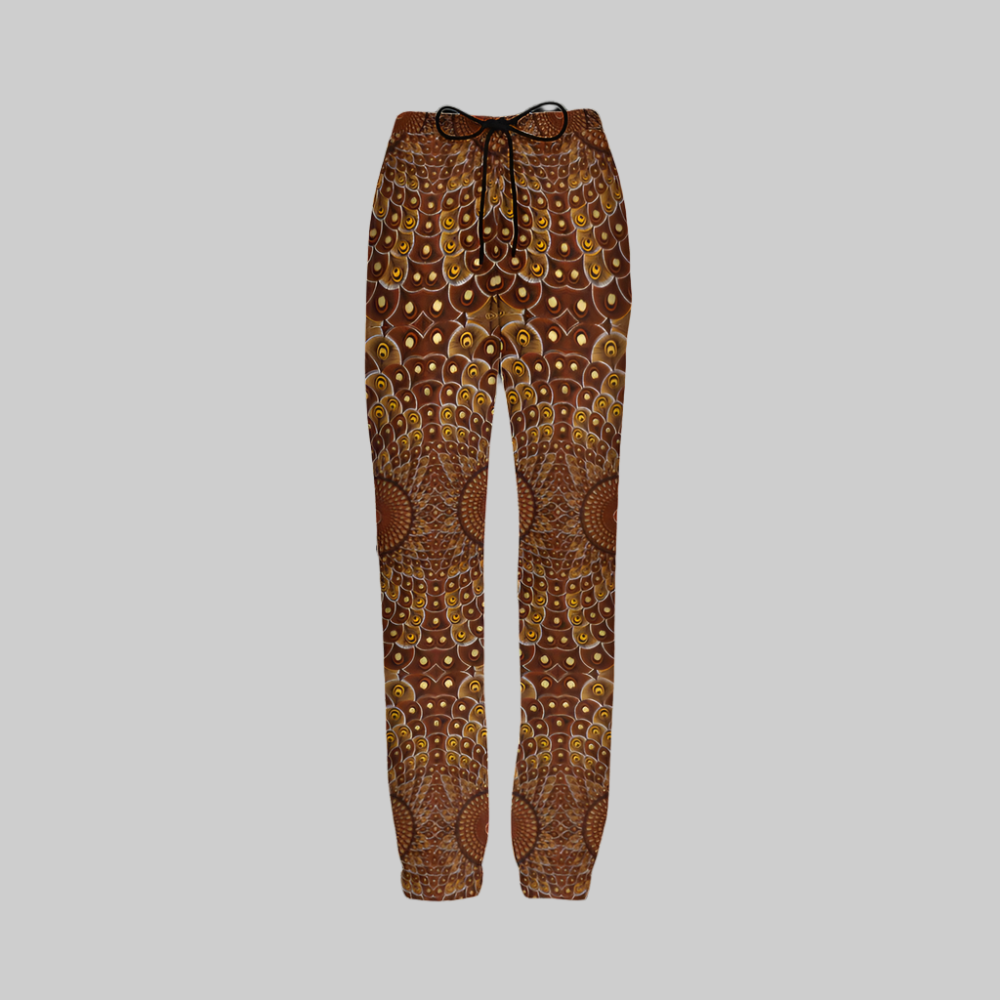 Brown Peacock Unisex Casual Fit Sustainable Jogging Pants