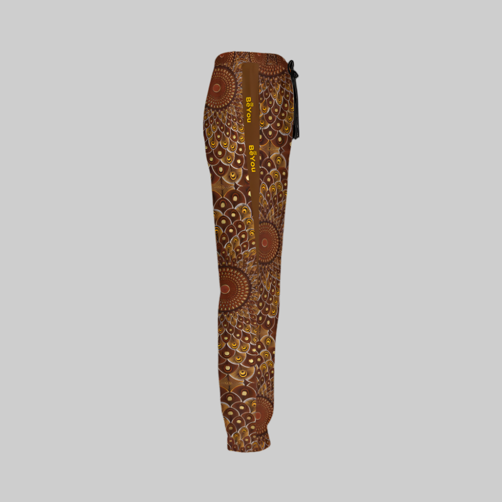 Brown Peacock Unisex Casual Fit Sustainable Jogging Pants