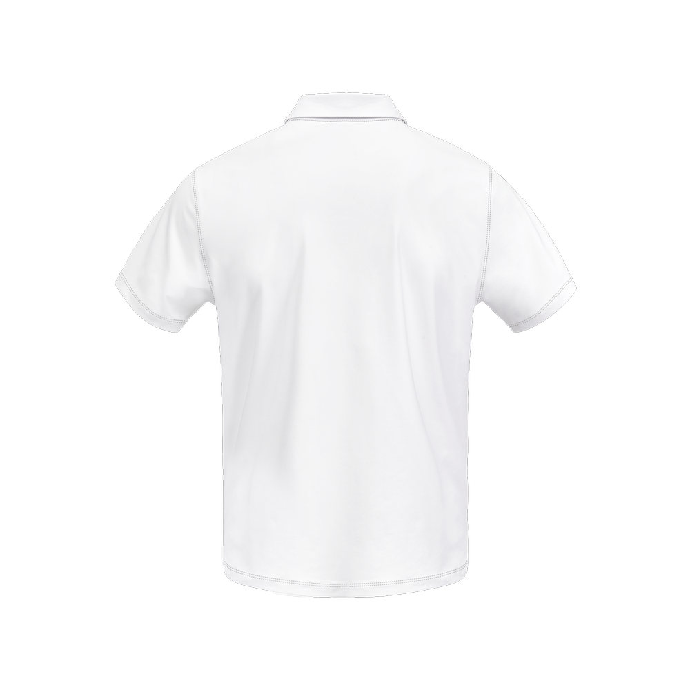 White Men’s Slim-Fit Short-Sleeve Sustainable Polo Shirt