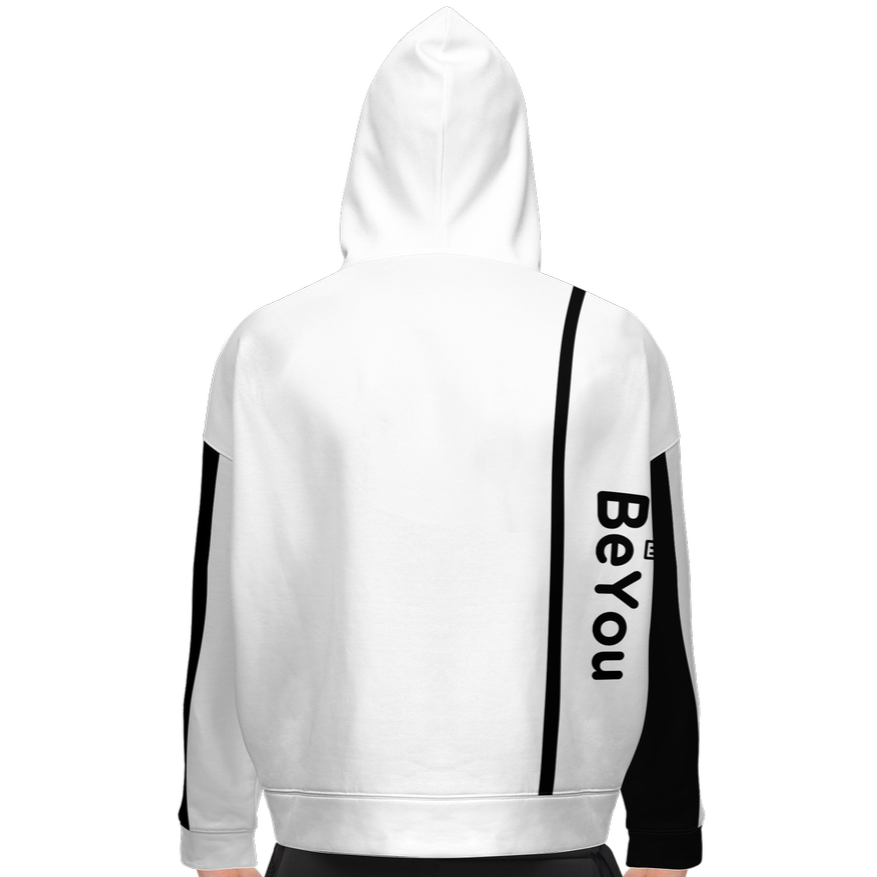 Retro Color Mix White Relaxed Sustainable Fit Hoodie