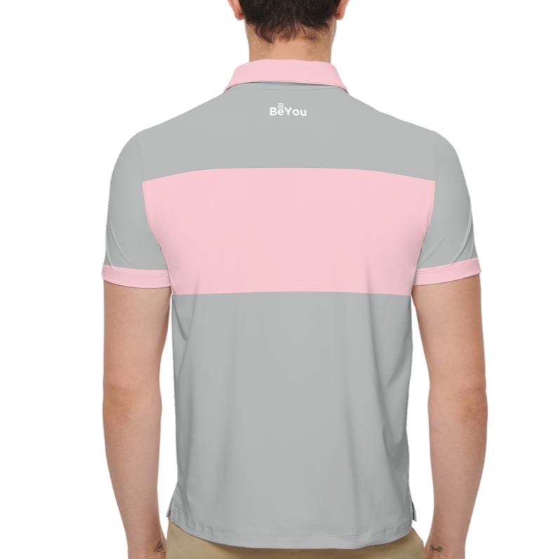 Pink Men’s Slim Fit Short-Sleeve Sustainable Polo Shirt