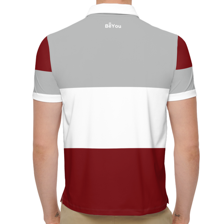 Burgundy Mix Men’s Slim Fit Short-Sleeve Sustainable Polo Shirt