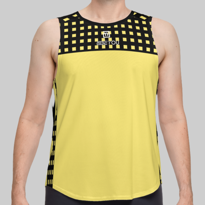 Be-Retro Recycled Men’s Canary Yellow Tank Top