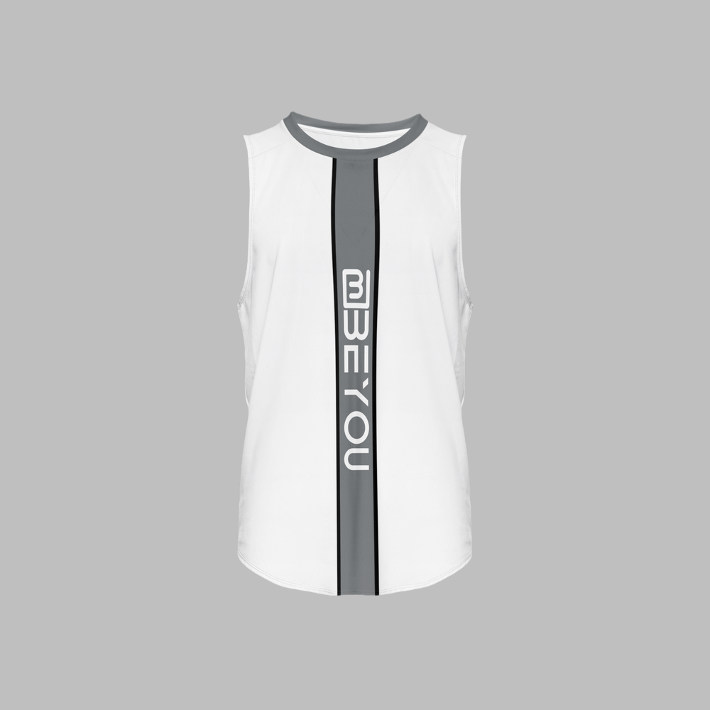 Be-Sporty Men’s White Recycled Tank Top